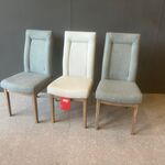 3x Malene eetkamerstoelen, mint/wit